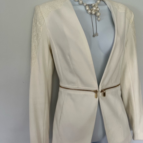 Grace Element Women's White Blazer Jacket - Picture 15 of 16